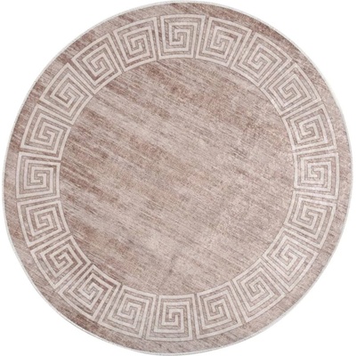 Килим, миещ се, ? 120 см, бежов, противоплъзгащ