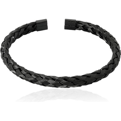 Linda's Jewelry náramok Čierny Vrkoč chirurgická oceľ INR222