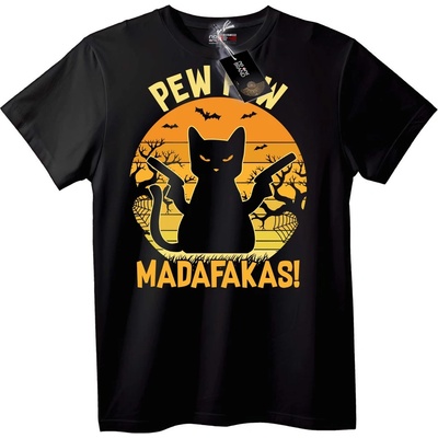 NOONEBRAND Тениска Пю Пю Лудориите на Котката - XL, White