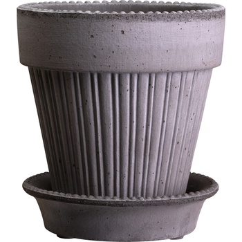 Bergs Potter Саксия Simona с поставка 16 см сива (SG16S)