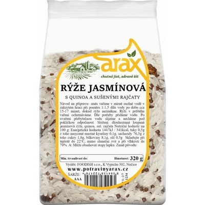 Arax Jasmínová rýže s quinoa a suš. Rajčaty 320 g