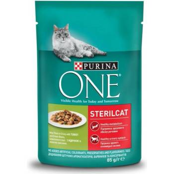 Purina One Cat SterilCat mini filetky s morkou a zelenými fazuľkami v šťave 85 g