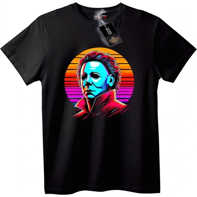 NOONEBRAND Тениска Хелоуин Майкъл Майърс Ретро - 2XL, Black