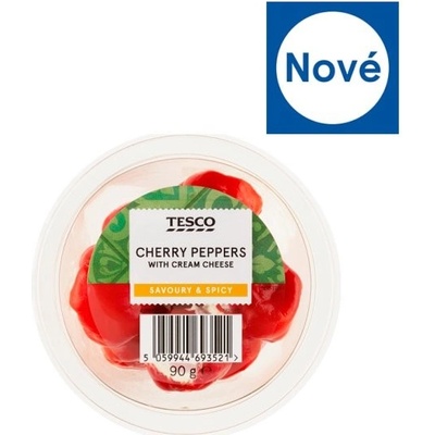 Tesco Marinovaná červená paprika plněná čerstvým sýrem 90 g
