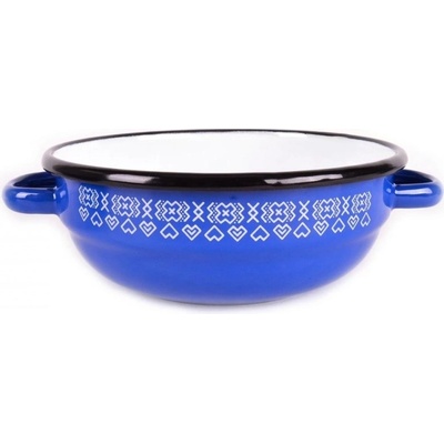 Kinekus misa sedliack smaltovaná dekor čičmany a 14 cm 0,5 l