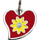 Trixie Přívěsek na obojek srdce s květinou 3x3cm