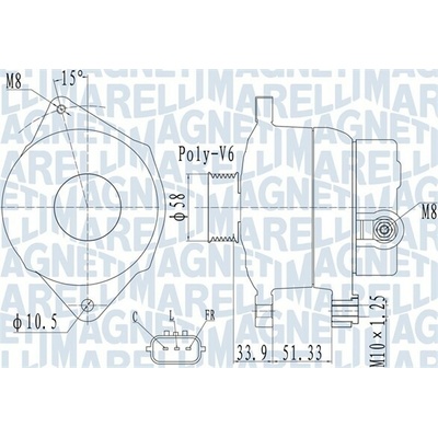 Alternátor MAGNETI MARELLI 063732138010