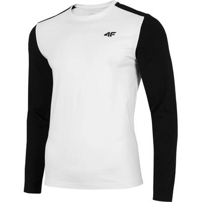 4F triko s dlouhým rukávem 4F-MENS LONGSLEEVE-H4L21-TSML010-10S-white