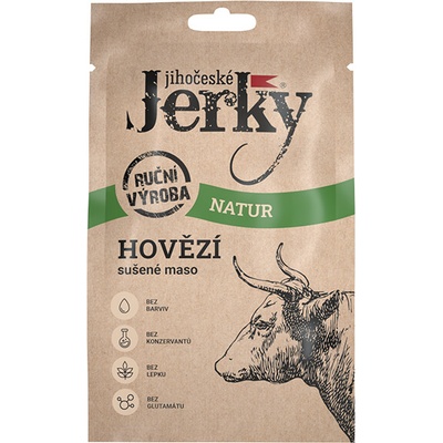 Jihočeské Jerky hovädzie sušené mäso Natur 20 g