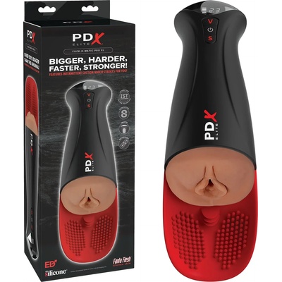 Мастурбатор с вибрации и интензивен вакуум - Fuck-O-Matic Pro XL Brown (PIPERD55229)