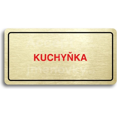 ACCEPT Piktogram KUCHYŇKA - zlatá tabulka - barevný tisk