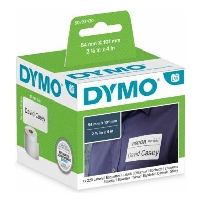 Samolepiace etikety Dymo LW 101x54mm menovky balíky biele