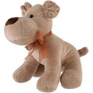 Teddies Кученце с панделка седнало, плюш 23см кафяво