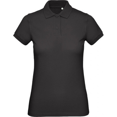 B&C Polokošile Inspire Polo piqué z bio bavlny dámské krátký rukáv COT 01044000200 Černá