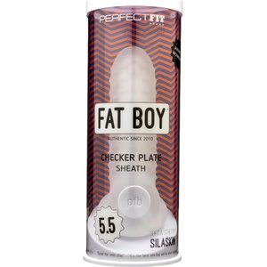 Perfect Fit Brand - Fat Boy Checker Box - пенис удебелител (15 cm, бял)