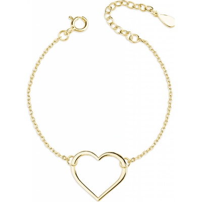 Lunica Stříbrný náramek růžové srdíčko 0125 0242