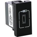 Legrand Розетка USB за зареждане тип C 1.5A 7.5W 1 мод. цвят Черен Mosaic /до изчерпване/ - 079189L (079189L)