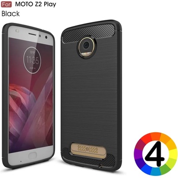 Motorola Moto Z2 Play Удароустойчив Carbon Fiber Калъф и Протектор