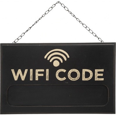 Atmosphera Černá křídová tabule WIFI CODE, 35 x 22 cm černá