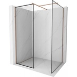 Mexen Kioto душекран стена Walk-in 70 x 70 cm, черна рамка, розово злато - 800-070-202-60-70-070 (800-070-202-60-70-070)