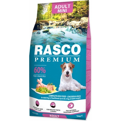 Rasco Premium adult malá kuřecí rýže 1 kg