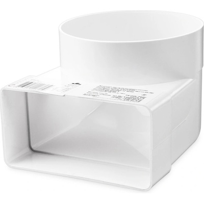 VENTS koleno plastové 90° prechod kruhové ploché potrubie 150 mm 60 x 204