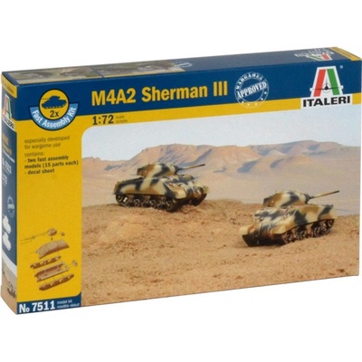 Italeri Fast Assembly tanky 7511 M4A2 SHERMAN III 1:72