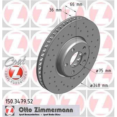 ZIMMERMANN Brzdový kotúč 150347952