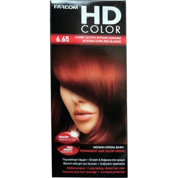 FARCOM HD color, Боя за коса, Номер 6.65, Intense dark red blonde