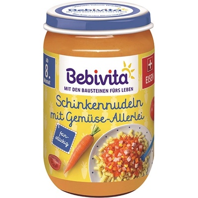 Bebivita Био Пюре Паста с шунка и зеленчуци 220 гр. - 8+ месеца