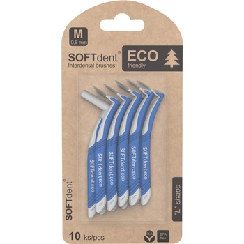 SOFTdent Mezizubní kartáček ECO zahnutý 0,6 mm 10 ks