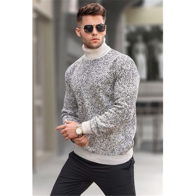 Madmext Мъжки пуловер 5765 - Крем #333046 (333046_Светло сиво)
