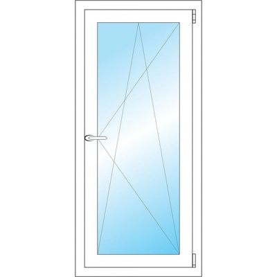 Okna Hned Plastové okno 550 x 1200 mm bílé otevíravé a sklopné pravé