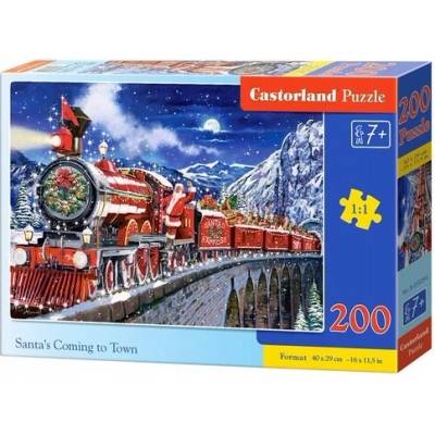 Castorland Premium Santa's Coming to Town 200 dílků