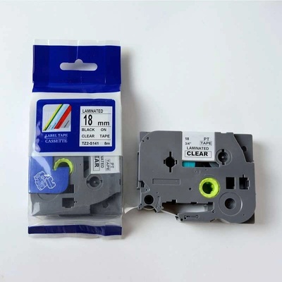 Label Brother TZ-S141 - kompatibilná páska - 18mm, podklad: trasparentný/písmo: čierne - silne priľnavá (strong adhesive