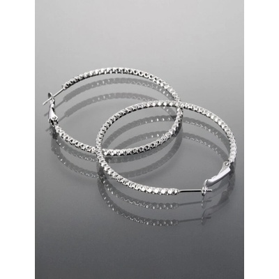 Prosperk náušnice ocelové kruhy vroubkaté S0004