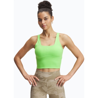 Under Armour Project Rock Fitted Bra Тренировъчен сутиен cyber green / cyber green