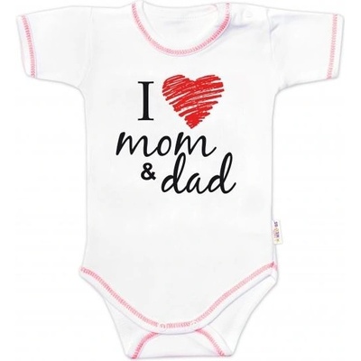 Body krátky rukáv Baby Nellys I love mom & dad
