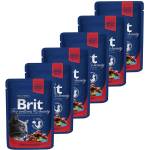 Brit Капсула BRIT Premium Cat Говеждо яхния и грах 6 x 100 г