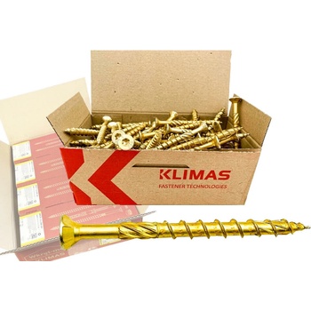 Klimas Wkret-Met TX 8x380mm - 1 Kartón (4x50 ks) - Skrutky / Vruty do dreva so zapustenou hlavou, WKCS