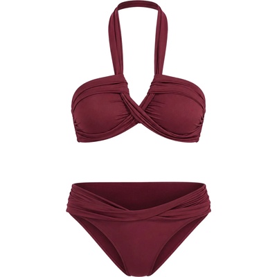 Seafolly Дамско бикини горнище Seafolly Women's Collective Halter Bandeau Bikini top - Dark Burgundy - размер 38 (EU) (150-2106-1413)
