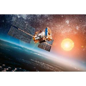DIMEX ART Флизелинов фототапет сателит в орбита около земята 375 x 250 см
