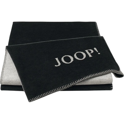 Biederlack JOOP! Melange Doubleface Anthrazit-Silber pléd 150x200
