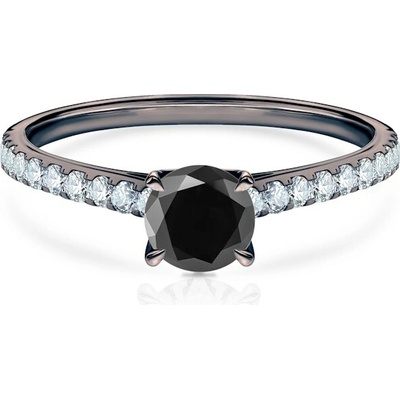 Savicki Zásnubný prsteň Share Your Love čierne zlato čierny diamant SYL P6 CZD DIA CZ