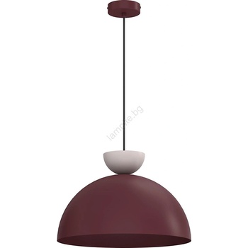 Luminex Пендел на кабел NEVIS 1xE27/15W/230V, Ø 38 см, бордо (LU9716A)