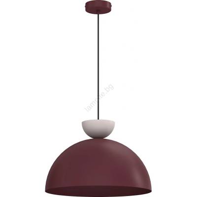 Luminex Пендел на кабел NEVIS 1xE27/15W/230V, Ø 38 см, бордо (LU9716A)