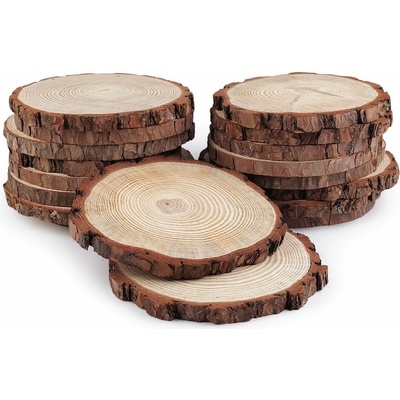 Přírodní dřevěné kolečko / podložka k domalování a dotvoření Ø21 cm - přírodní