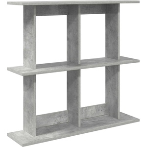 vidaXL Стенен рафт Монтиране на стена Бетонно сиво 80 x 20 x 75 см (8012079)