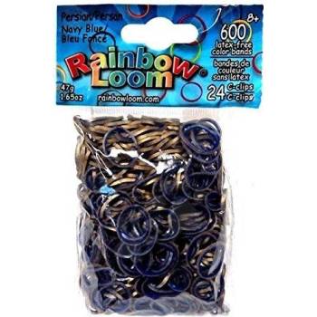 Rainobow Loom originálne gumičky perzské modré/zlaté 600 kusov od 6 rokov