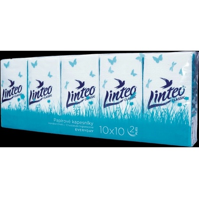 Linteo Classic hygienické vreckovky 2-vrstvové 10 x 10 ks